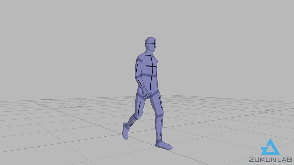 【#47】早歩きする人③(若者/男性)【モブ用モーション】