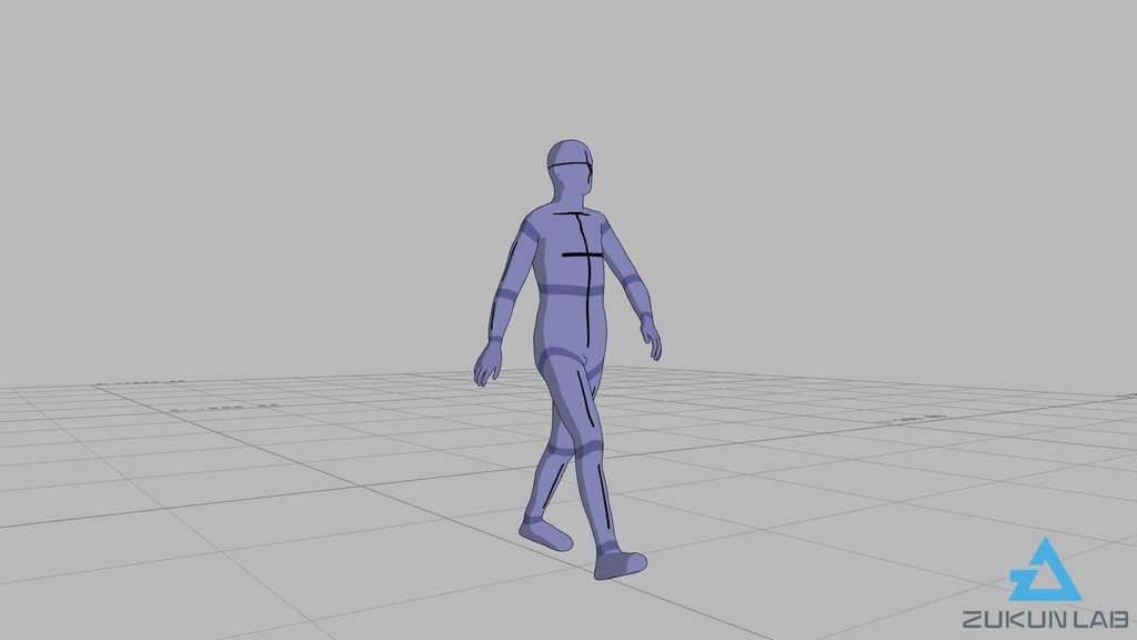 【#48】早歩きする人④(若者/男性)【モブ用モーション】