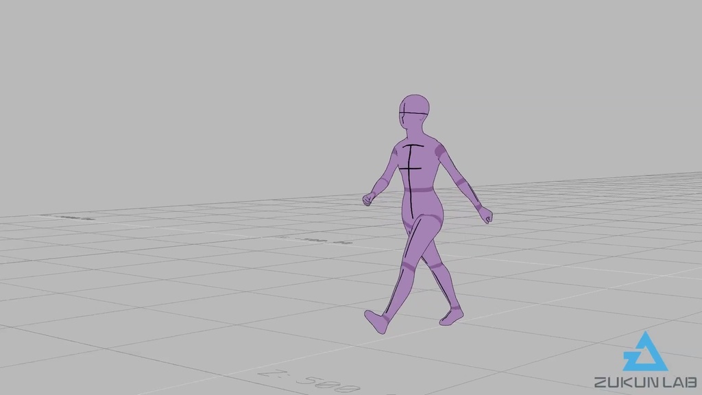 \『勉強させてください!』価格 /【#45】早歩きする人①(若者/女性)【モブ用モーション】