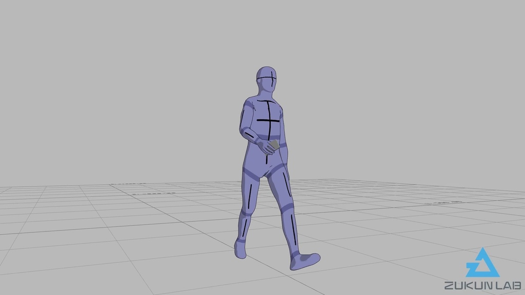 【#51】スマホを持ちながら歩いている人③(若者/男性)【モブ用モーション】