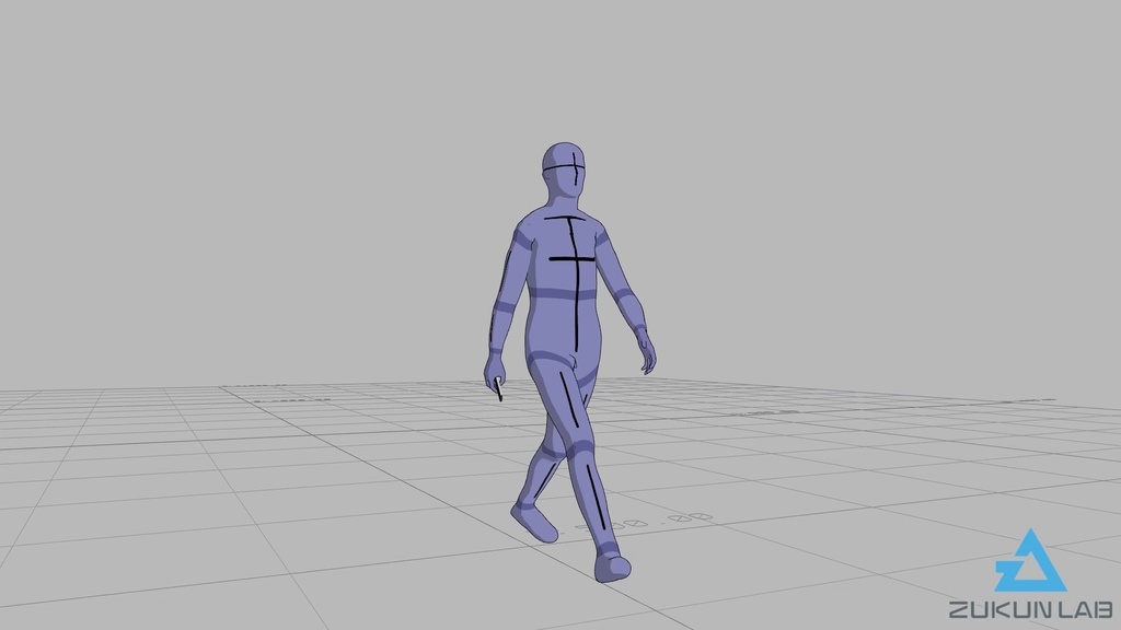 【#51】スマホを持ちながら歩いている人③(若者/男性)【モブ用モーション】