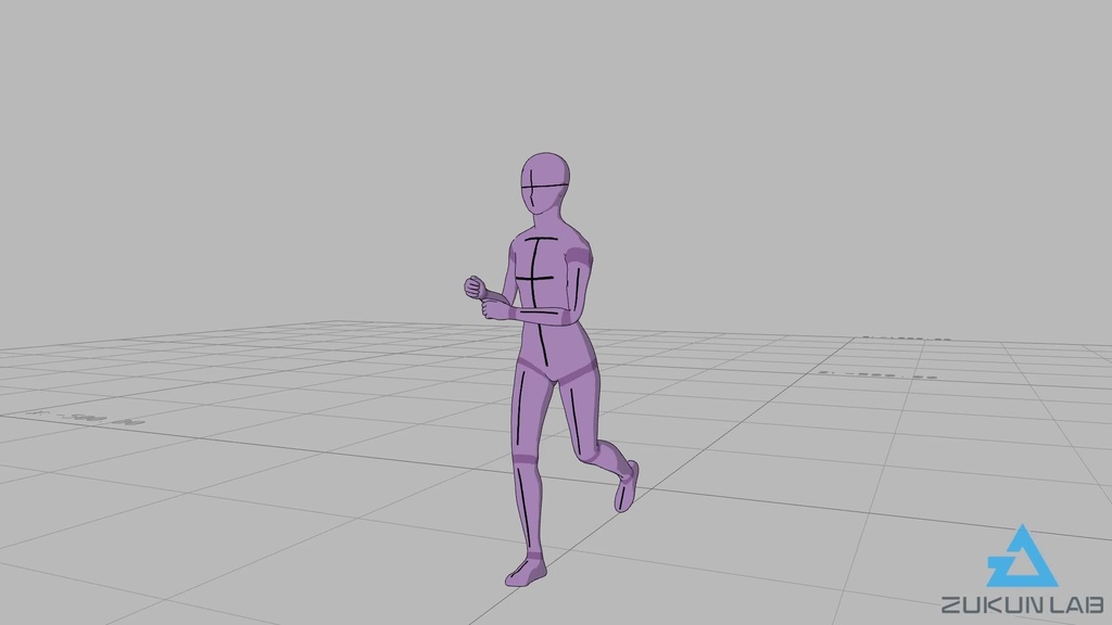 【#60】走っている人①(若者/女性)【モブ用モーション】