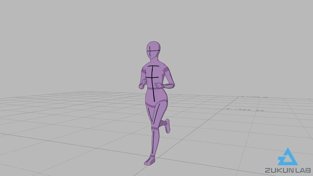 【#60】走っている人①(若者/女性)【モブ用モーション】