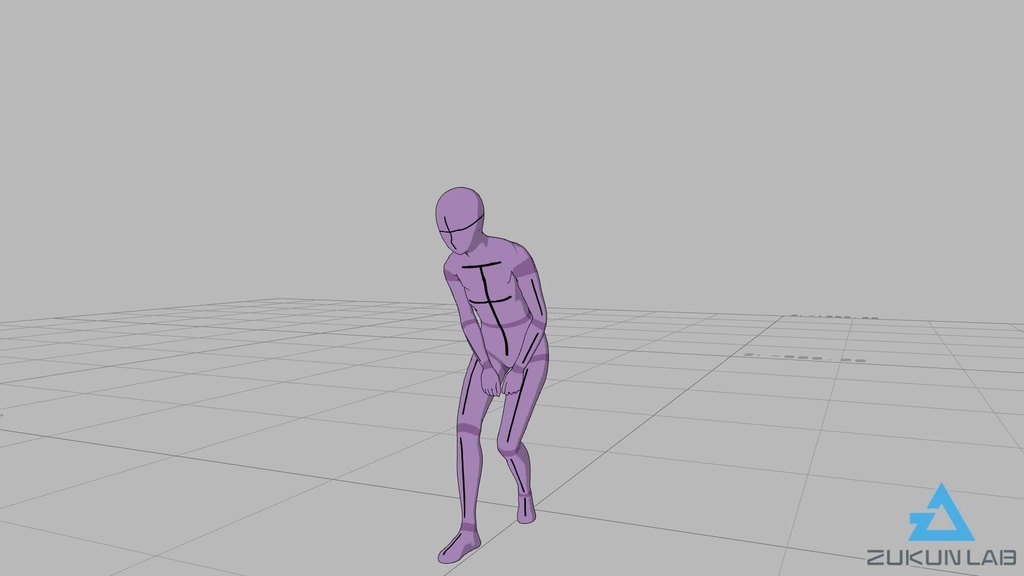 【#64】立ち上がって歩いていく人①(若者/女性/正面)【モブ用モーション】