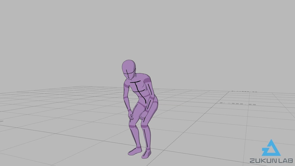 【#68】立ち上がって歩いていく人⑤(若者/女性/右前)【モブ用モーション】