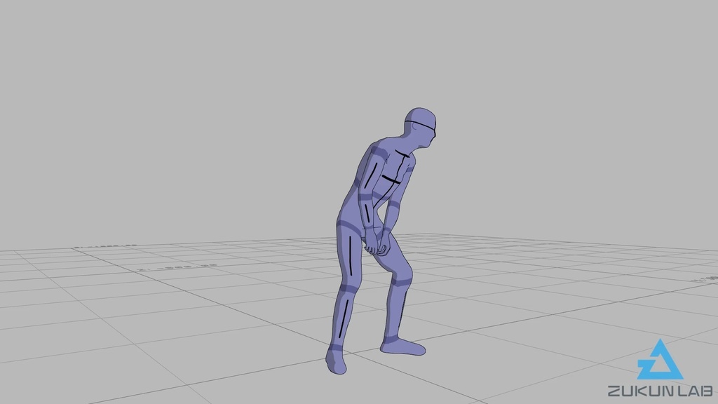 【#69】立ち上がって歩いていく人⑥(若者/男性/左前)【モブ用モーション】