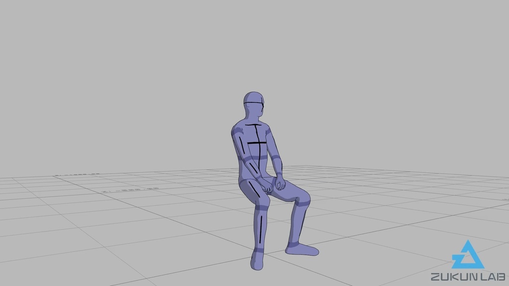 【#69】立ち上がって歩いていく人⑥(若者/男性/左前)【モブ用モーション】