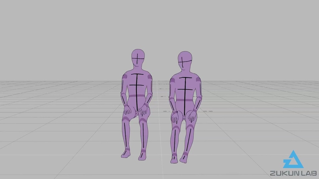 \『勉強させてください!』価格 /【#70】会話しながら立ち上がって歩いていく人①(若者/女性/2人組/正面)【モブ用モーション】