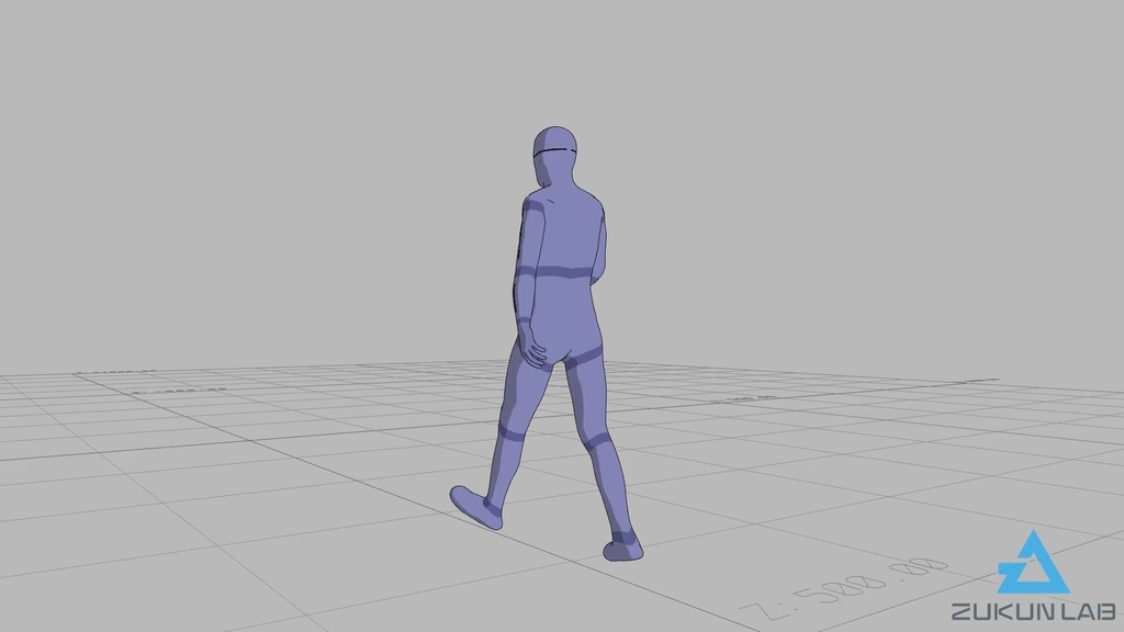 【#71】歩いてきてベンチに座る人①(若者/男性/正面/距離長)【モブ用モーション】