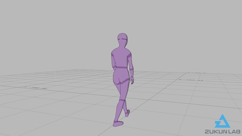 【#72】歩いてきてベンチに座る人②(若者/女性/正面/距離短)【モブ用モーション】