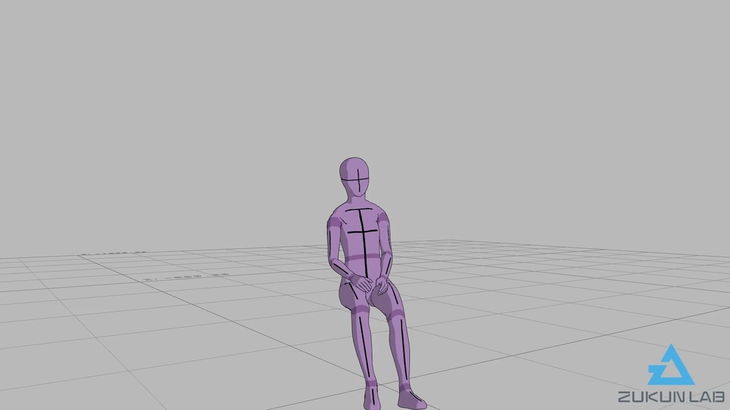 【#73】歩いてきてベンチに座る人③(若者/女性/右前)【モブ用モーション】