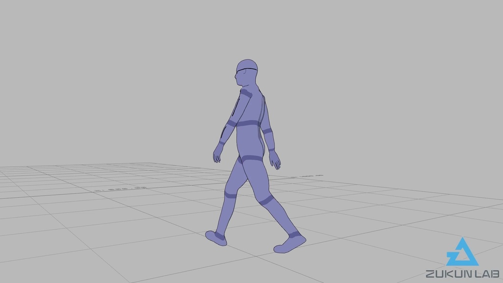 【#74】歩いてきてベンチに座る人④(若者/男性/左前)【モブ用モーション】