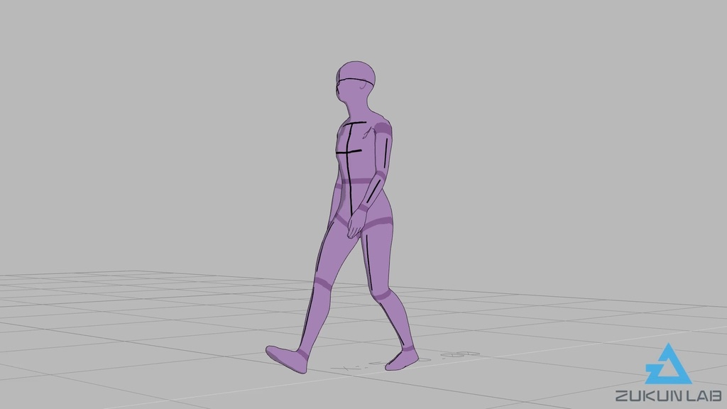 【#75】歩いてきてベンチに座る人⑤(若者/女性/右)【モブ用モーション】