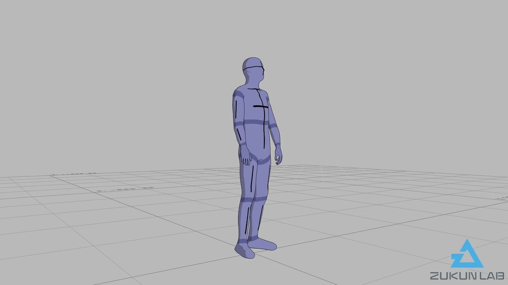 【#79】信号待ちする人③(若者/男性)【モブ用モーション】