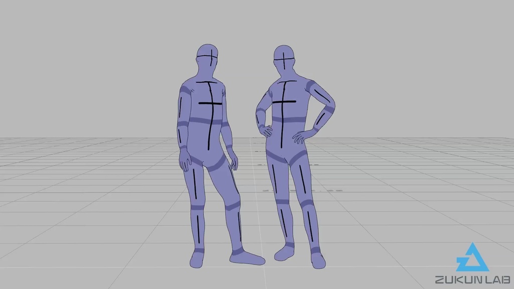 【#82】会話しながら信号待ちする人②(若者/男性/2人組)【モブ用モーション】