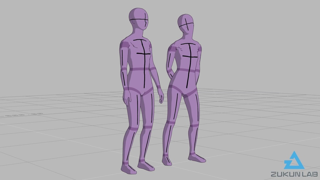 【#81】会話しながら信号待ちする人①(若者/女性/2人組)【モブ用モーション】