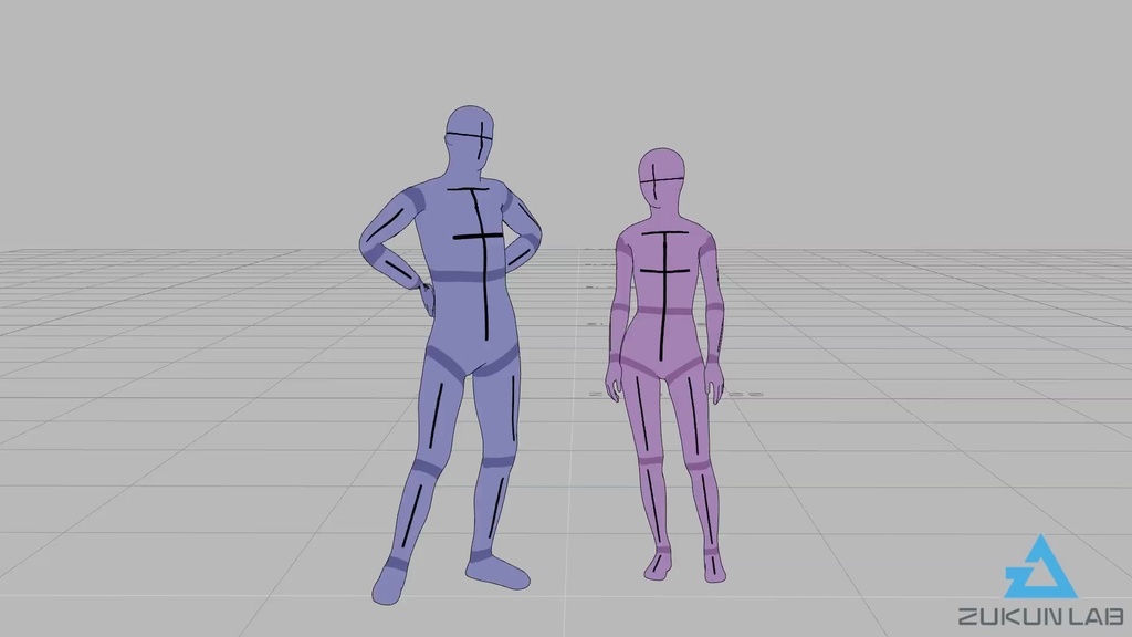 【#83】会話しながら信号待ちする人③(若者/男女/2人組)【モブ用モーション】