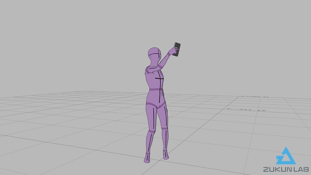 【#84】スマホで撮影する人①(若者/女性)【モブ用モーション】