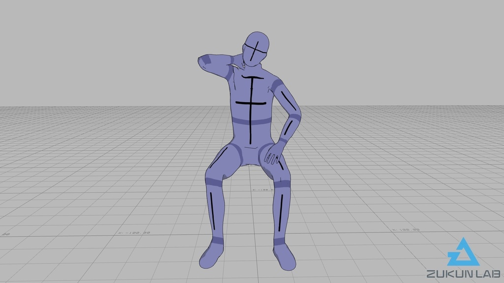 座っている人(男性)【モブ用ポーズ集】