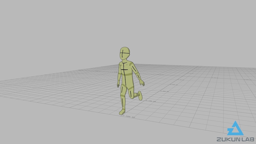 【#110】走っている人⑤(子供/女の子)【モブ用モーション】