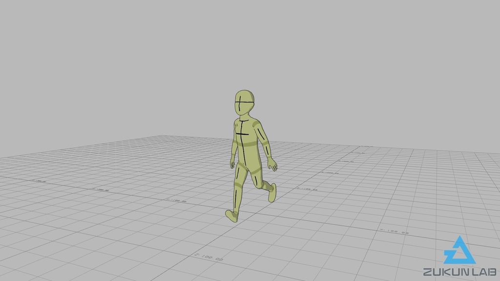 【#110】走っている人⑤(子供/女の子)【モブ用モーション】