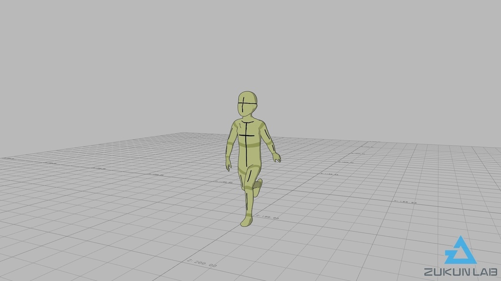 【#110】走っている人⑤(子供/女の子)【モブ用モーション】