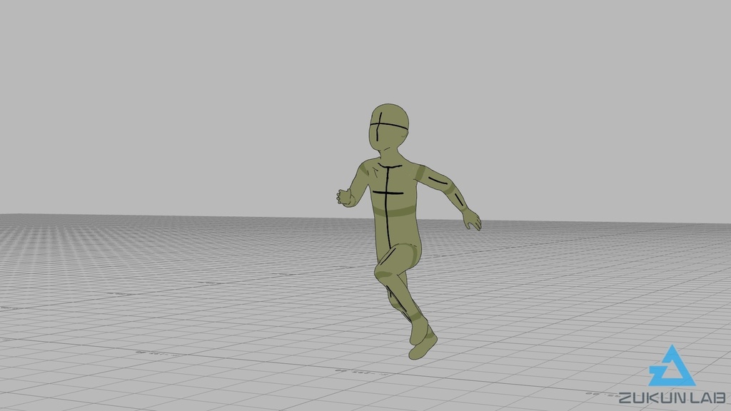 【#111】走っている人⑥(子供/女の子)【モブ用モーション】