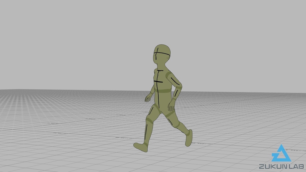 【#111】走っている人⑥(子供/女の子)【モブ用モーション】