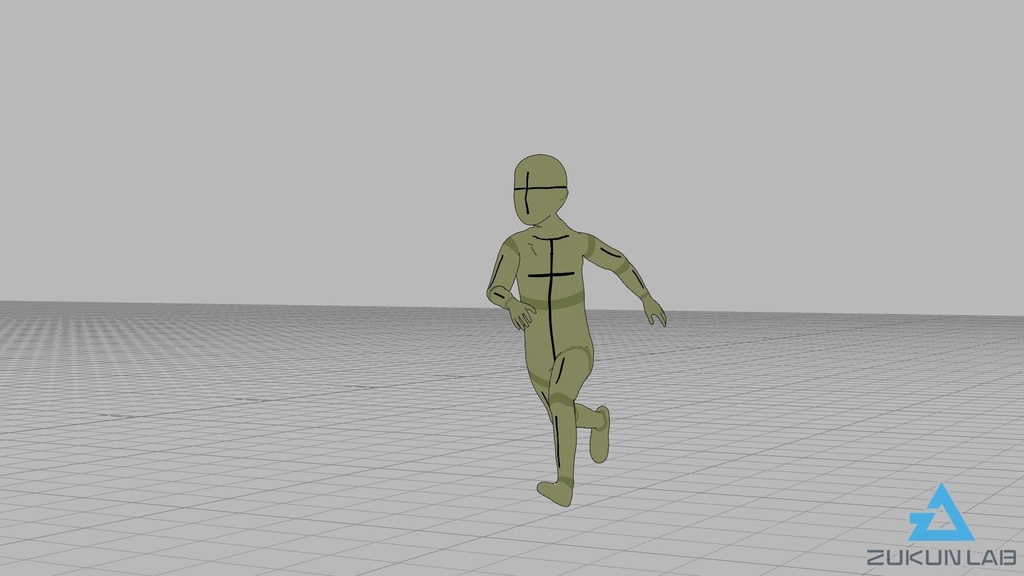 【#111】走っている人⑥(子供/女の子)【モブ用モーション】
