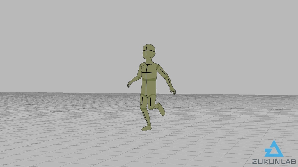 【#112】走っている人⑦(子供/女の子)【モブ用モーション】