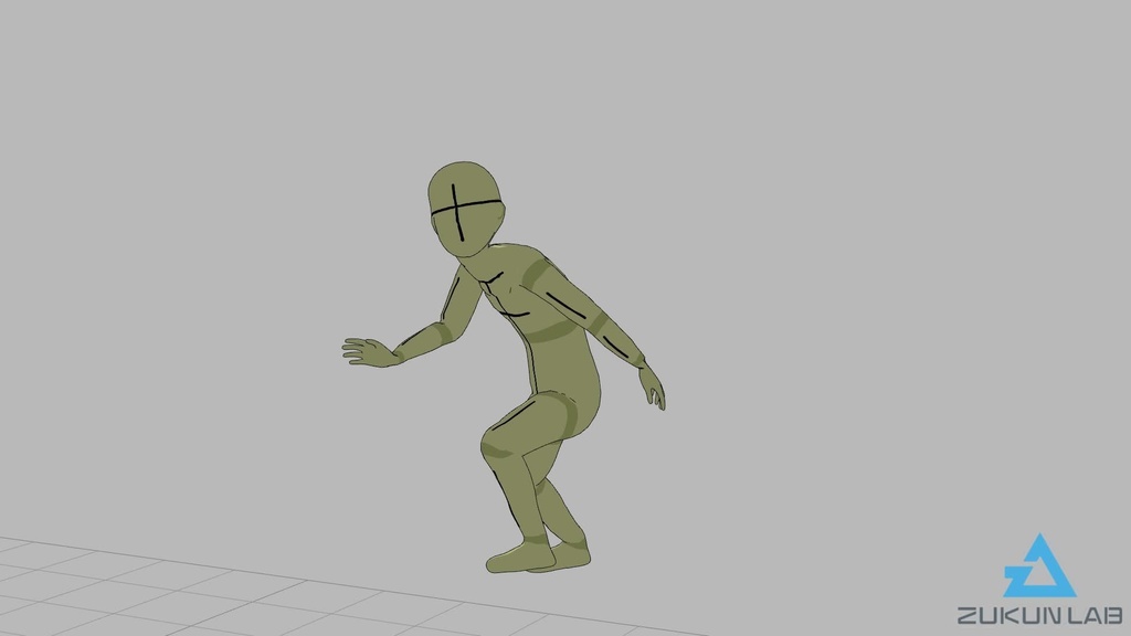 【#130】走っている人⑧(子供/男の子)【モブ用モーション】