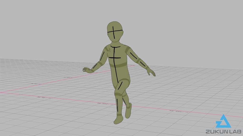【#130】走っている人⑧(子供/男の子)【モブ用モーション】