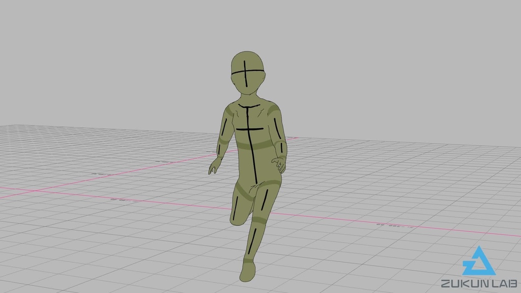 【#130】走っている人⑧(子供/男の子)【モブ用モーション】