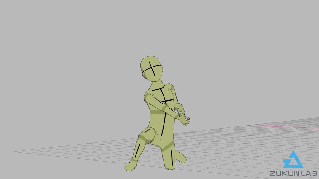 【#131】チャンバラごっこで遊ぶ子供(男の子)【モブ用モーション】