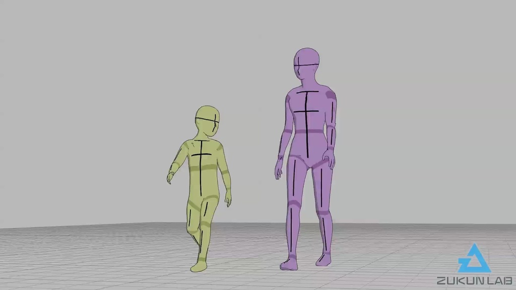 【#135】母親と話しながら歩く子供(女性/男の子)【モブ用モーション】