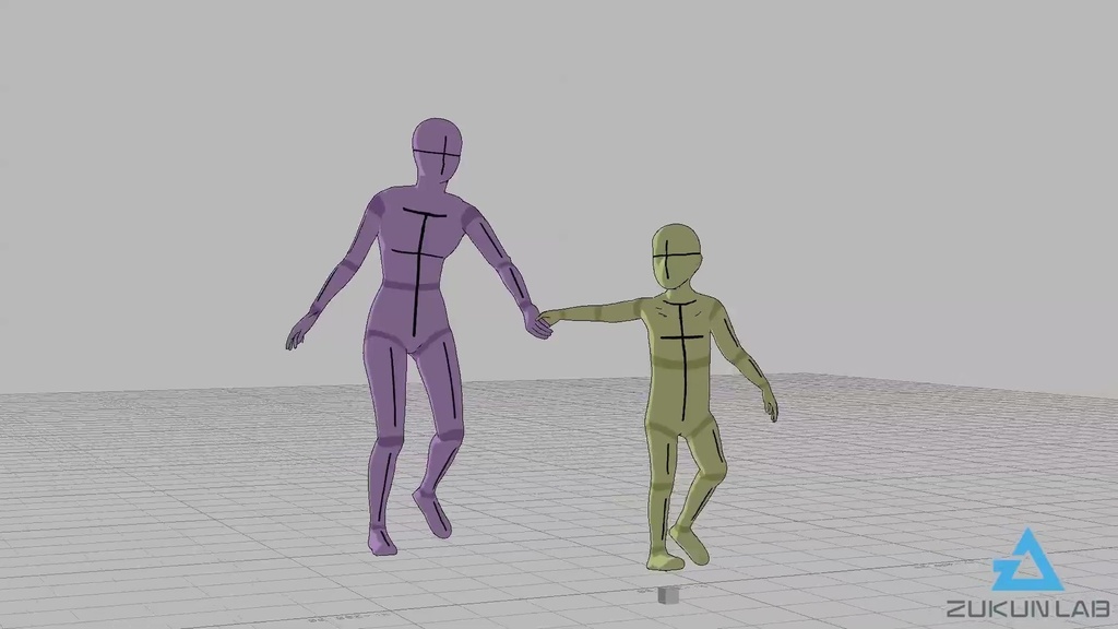 【#136】母親を引っ張りながら歩く子供(女性/男の子)【モブ用モーション】