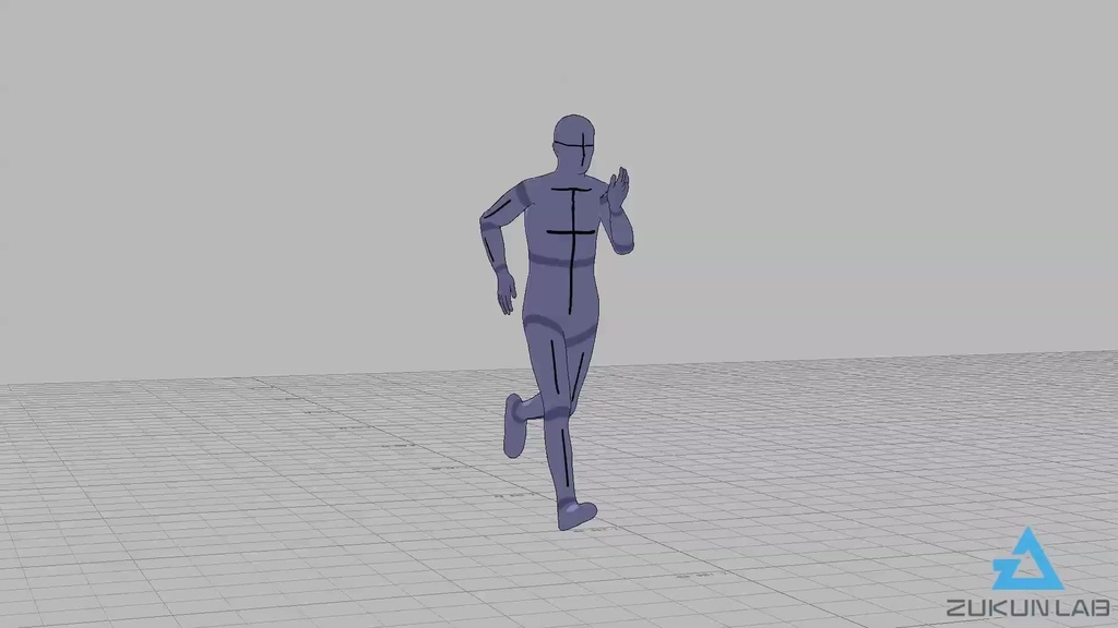 【#141】全力疾走する人①(男性)【モブ用モーション】