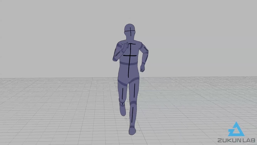 【#142】全力疾走する人②(男性)【モブ用モーション】