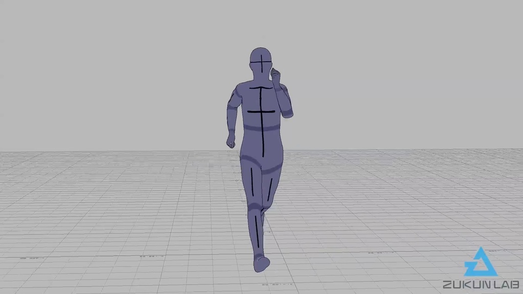 【#142】全力疾走する人②(男性)【モブ用モーション】