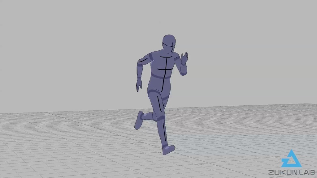 【#143】全力疾走する人③(男性)【モブ用モーション】