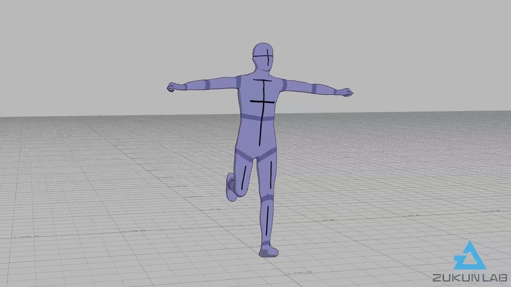 【#145】手を横にして走る人(男性)【モブ用モーション】