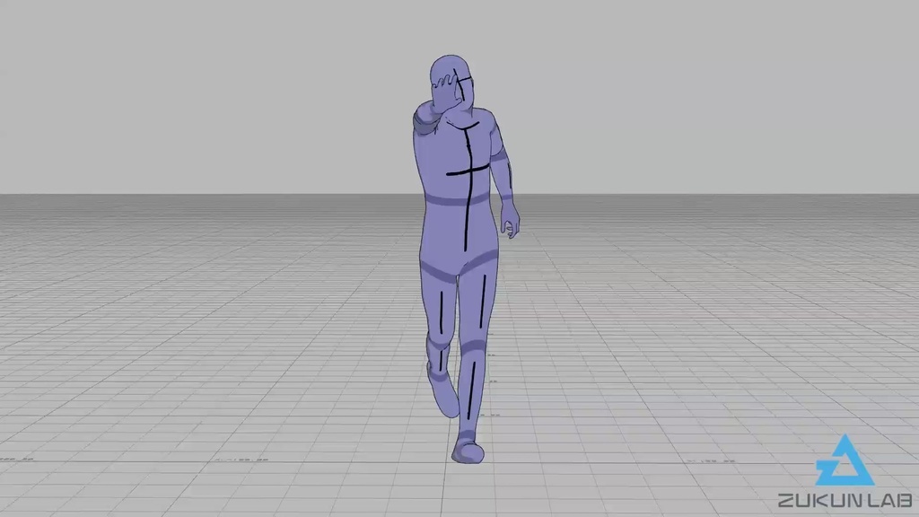 【#148】待って~と手を伸ばして走る人(男性)【モブ用モーション】