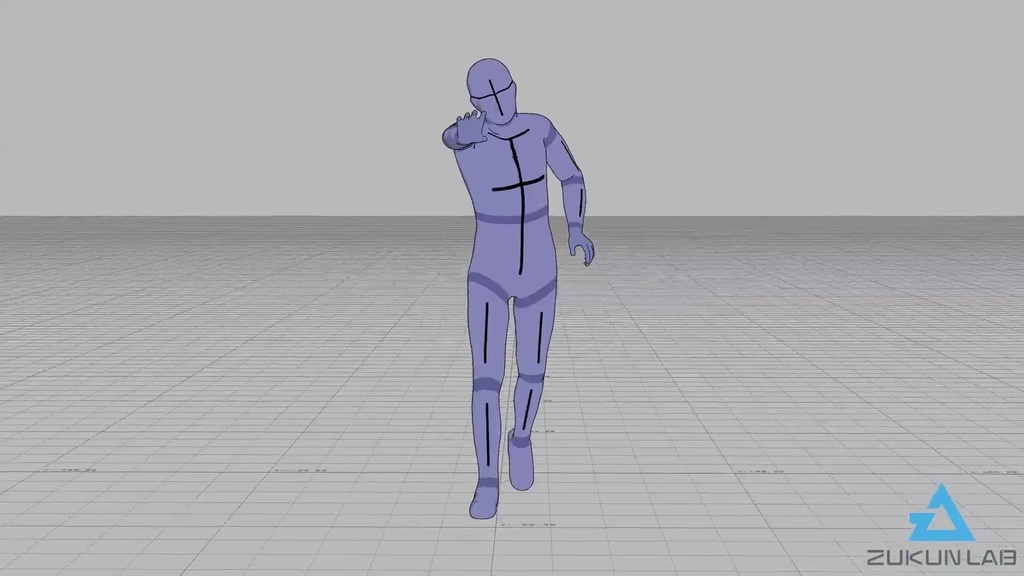 【#148】待って~と手を伸ばして走る人(男性)【モブ用モーション】