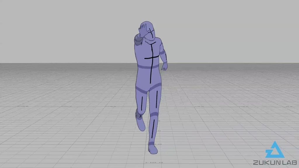 【#148】待って~と手を伸ばして走る人(男性)【モブ用モーション】