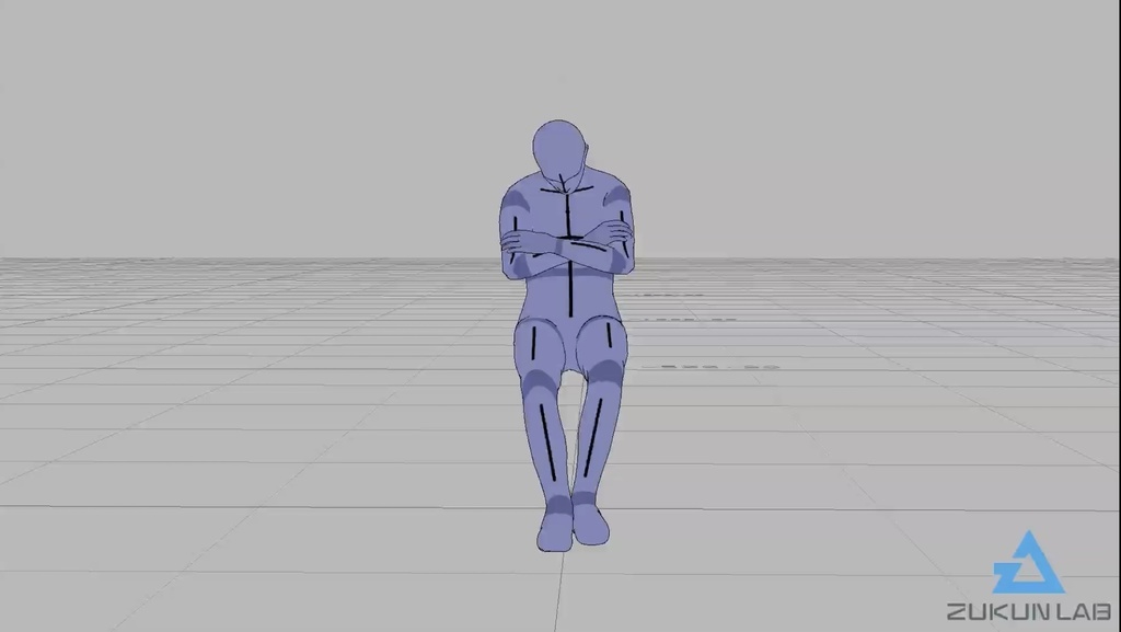 【#164】座りながら寝る人(男性)【モブ用モーション】