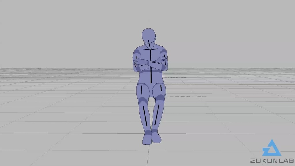 【#164】座りながら寝る人(男性)【モブ用モーション】