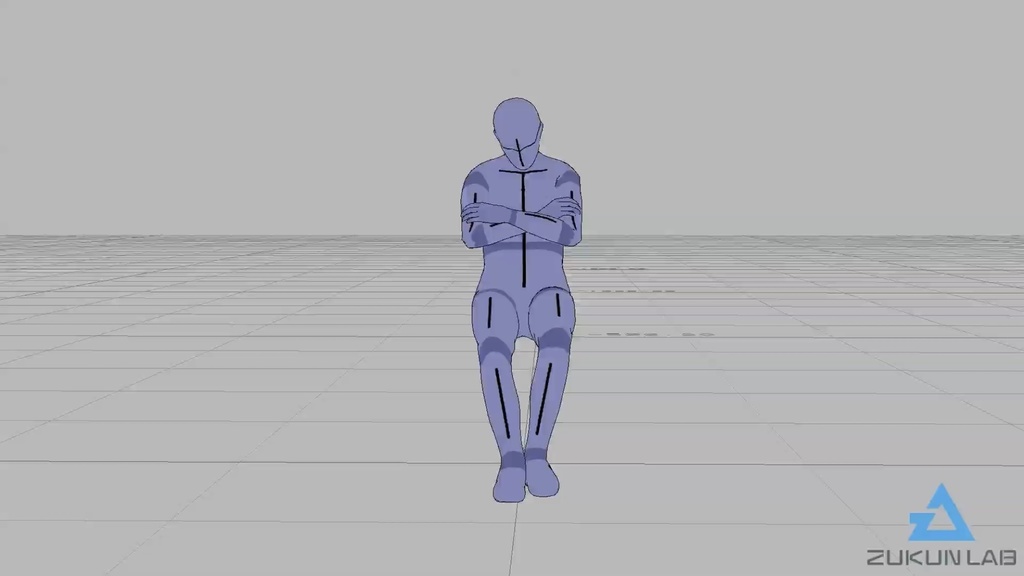 【#164】座りながら寝る人(男性)【モブ用モーション】