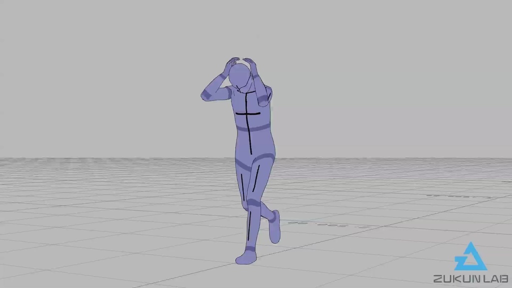 【#170】雨から逃げる人(男性)【モブ用モーション】