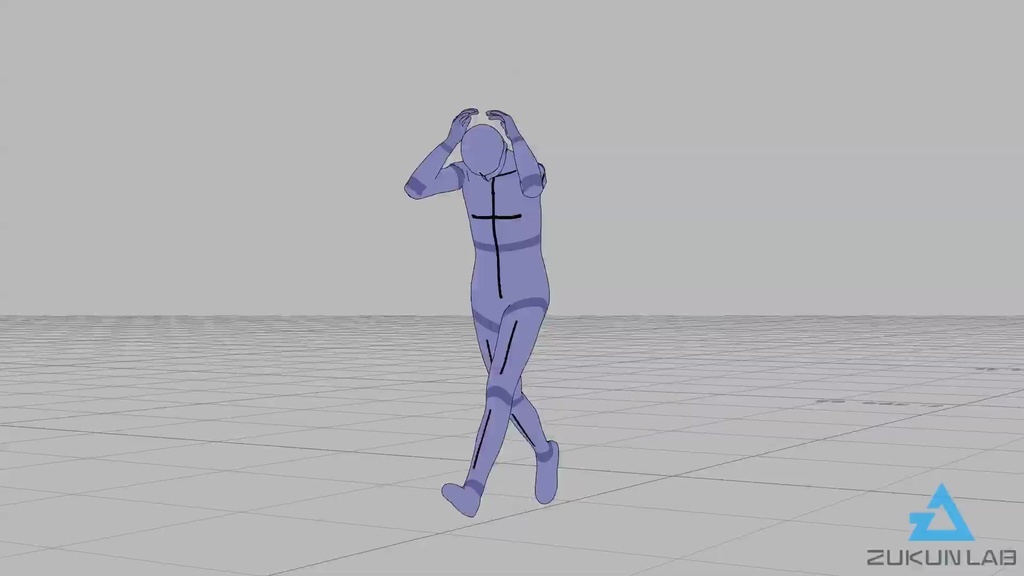 【#170】雨から逃げる人(男性)【モブ用モーション】