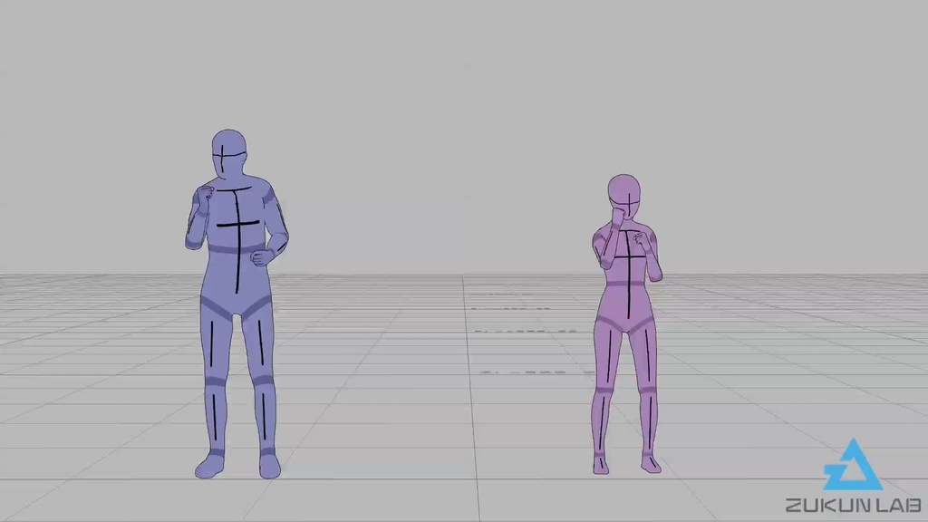 ガッツポーズする人たち①(男女)【モブ用モーション】